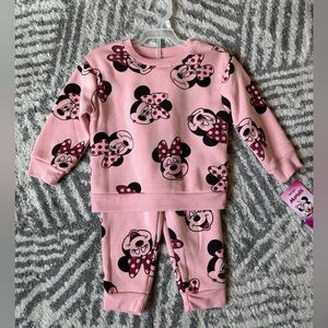 Disney Minnie Mouse Pink Toddler 2T sweat suit